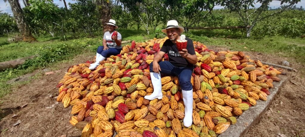 foto con el cacao